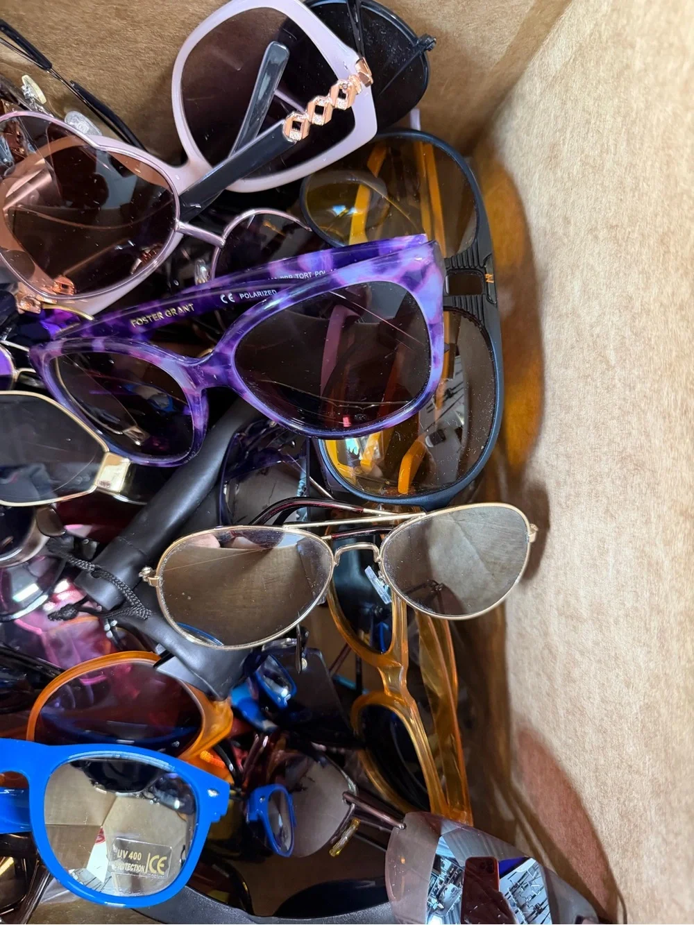 Assorted Sunglasses Lot - Mixed Colors Including Bright Blue - Picture 2 of 10